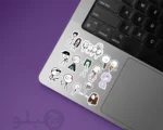 پک استیکر استیکمن کد pstm01 استیکر کاپلی مناسب کیوت پسندان با طرح استیک من یا ادم های خطی