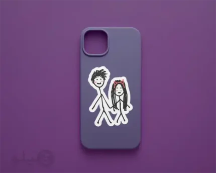 استیکر استیکمن با طرح کاپلی کد stm02 مناسب کلیه سطوح صاف لپتاب و موبایل در فروشگاه چیلو