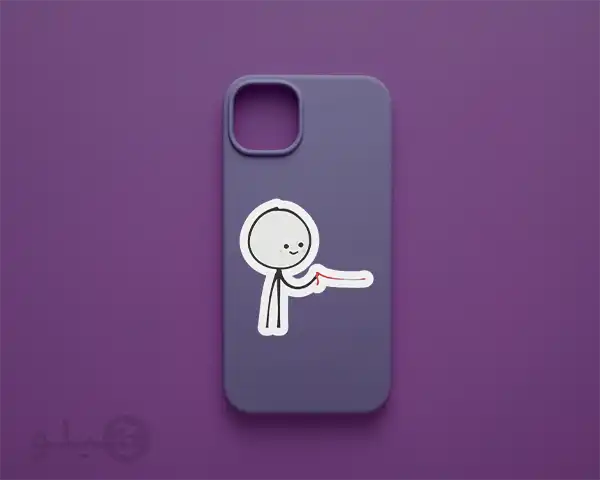 استیکر استیکمن با طرح کاپلی کد stm14 مناسب کلیه سطوح صاف لپتاب و موبایل در فروشگاه چیلو