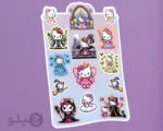 پک استیکر پیکسلی پرنسس ها با طراحی هلو کیتی کد phlk2 مناسب کلیه سطوح صاف در مجموعه چیلو فروشگاه محصولات فانتزی