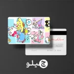 استیکر کارت بانکی/کارت سوخت هلوکیتی طرح فانتزی کد chlk5