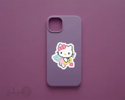 استیکر هلوکیتی طرح فرشته کد hlk15 مناسب کلیه سطوح صاف استیکر موبایل و لپتاب چیلو