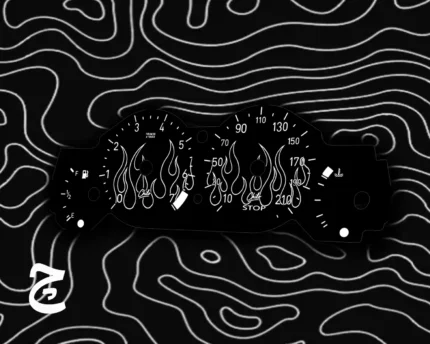 ورق کیلومتر طرح آتش سفید مناسب همه ماشین ها از پراید تا تسلا