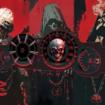 ورق کیلومتر طرح اسکلت قرمز مناسب همه ماشین ها از پراید تا تسلا