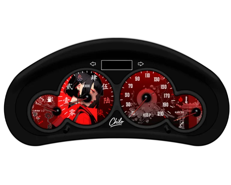 ورق کیلومتر طرح ژاپنی قرمز مناسب همه ماشین ها از پراید تا تسلا