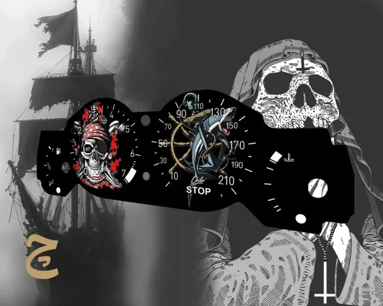 ورق کیلومتر طرح دزدان دریایی مناسب همه ماشین ها از پراید تا تسلا