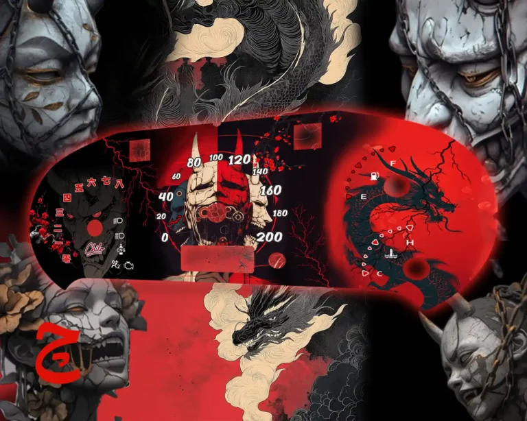 ورق کیلومتر طرح سامورایی ژاپنی با اژدها برای ماشین تیبا / کوییک / ساینا این طراحی متناسب با کیلومتر ماشین یا موتور شما طراحی میشود و تفاوتی ندارد که وسیله نقلیه شما از چه مدل و برندی هست