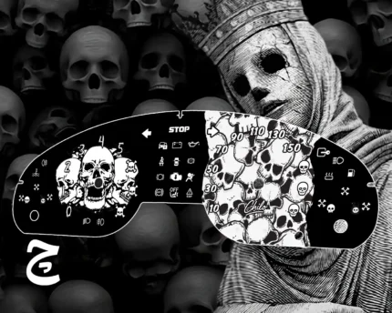 ورق کیلومتر طرح اسکلت سفید مناسب همه ماشین ها از پراید تا تسلا