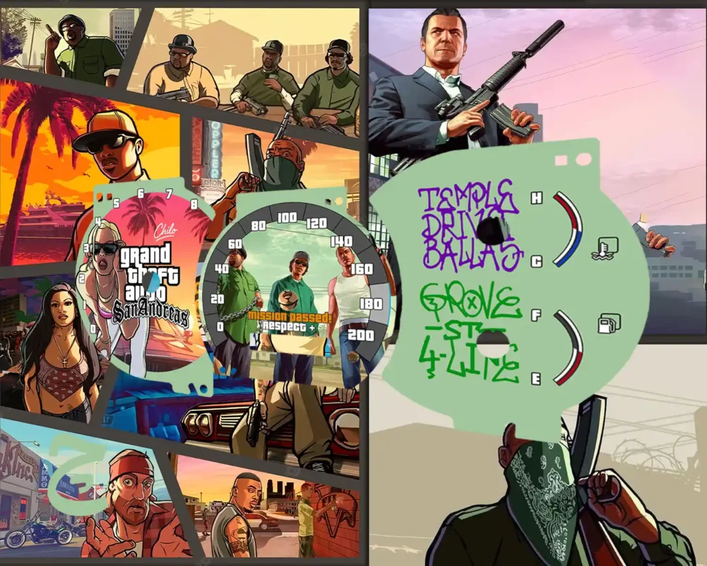 ورق کیلومتر طرح Gta برای ماشین ریو ls این طراحی متناسب با کیلومتر ماشین یا موتور شما طراحی میشود و تفاوتی ندارد که وسیله نقلیه شما از چه مدل و برندی هست