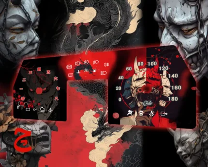 ورق کیلومتر طرح سامورایی ژاپنی با اژدها برای ماشین پراید داشبرد جدید / یورو 4