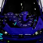 ورق کیلومتر طرح آبی موج دار مناسب پژو 206 / رانا