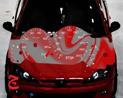 ورق کیلومتر طرح قرمز موج دار مناسب پژو 206 / رانا مناسب همه ماشین ها از پراید تا تسلا این طراحی متناسب با کیلومتر ماشین یا موتور شما طراحی میشود و تفاوتی ندارد که وسیله نقلیه شما از چه مدل و برندی هست زمان آماده سازی ورق کیلومتر 15 روز کاری میباشد