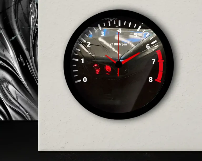 ساعت دیواری عقربه فانتزی با طرح پژو 405 قطر31