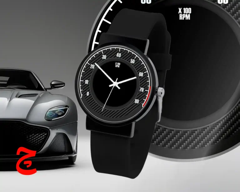 ساعت مچی اسپرت با طرح عقربه کیلومتر استن مارتین | بند سیلیکون رنگ ثابت / مناسب کلیه سنین / قطر ساعت 3.5 / مقاوم دربرابر رطوبت و آب / زمان آماده سازی 10 روز کاری