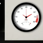 ساعت دیواری عقربه فانتزی با طرح پژو پارس سفید قطر31