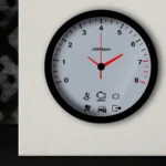 ساعت دیواری عقربه فانتزی با طرح پژو پارس خاکستری قطر31