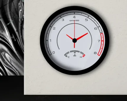 ساعت دیواری عقربه فانتزی با طرح پژو پارس سوناتایی خاکستری قطر31