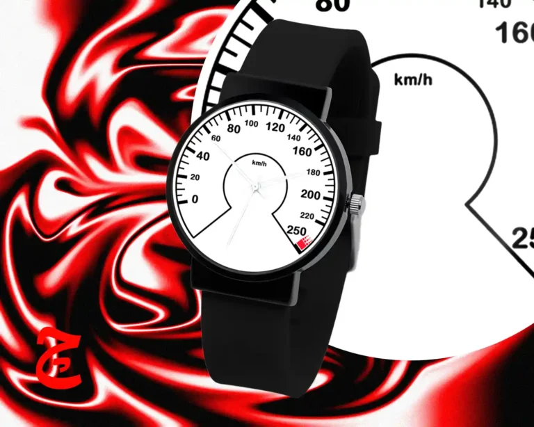 ساعت مچی اسپرت با طرح عقربه کیلومتر پژو 405 سفید | بند سیلیکون الی استیل درجه یک / مناسب کلیه سنین / قطر ساعت 3.5 الی 4.5 سانتی متر / مقاوم دربرابر رطوبت و آب / زمان آماده سازی 10 روز کاری